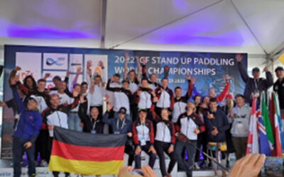 Tina Funke bei den SUP Weltmeisterschaft in Polen
